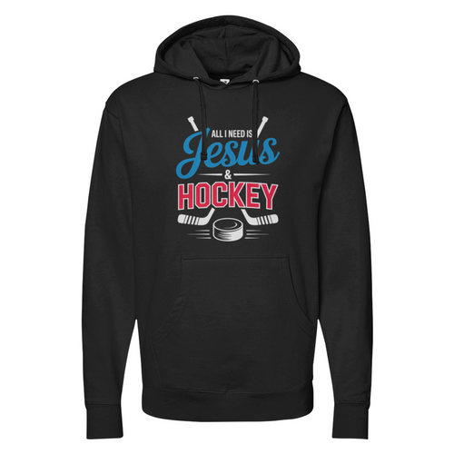All I Need Is Jesus & Hockey Midweight Hoodie