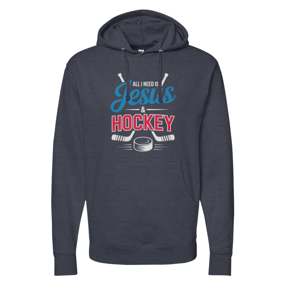 All I Need Is Jesus & Hockey Midweight Hoodie