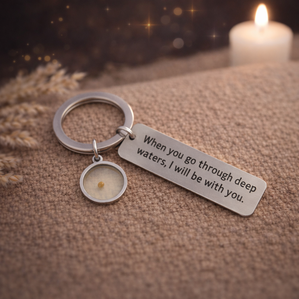 Deep Waters Mustard Seed Keychain