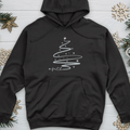 Faith Christmas Tree Silver Sparkle Midweight Hooded Sweatshirt VIP