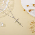 Script Faith Cross Necklace