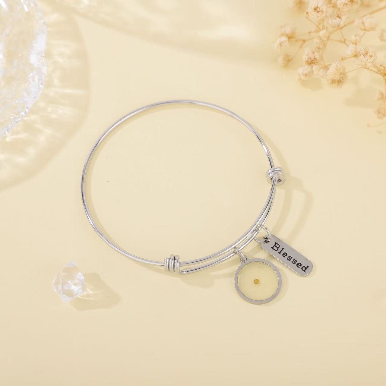 Blessed Mustard Seed Bangle Bracelet